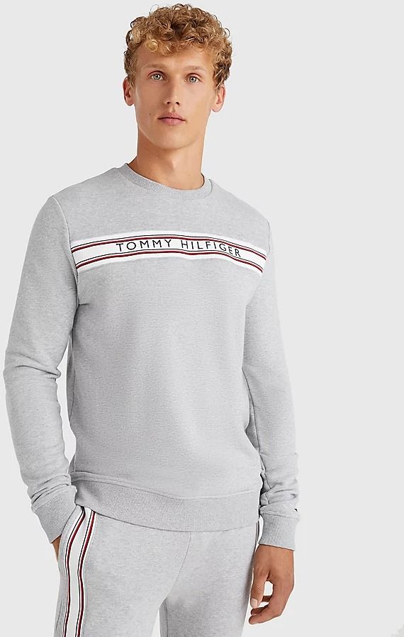 Mikiny bez kapuce pre mužov Tommy Hilfiger - svetlosivá