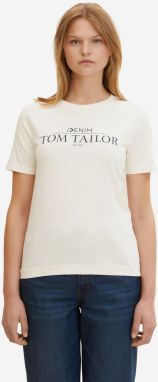 Tričká s krátkym rukávom pre ženy Tom Tailor Denim - biela