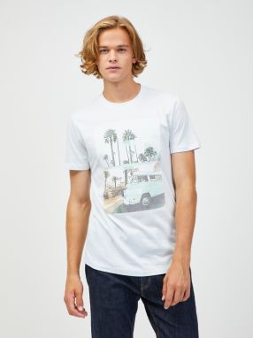 Tričká s krátkym rukávom pre mužov Tom Tailor Denim - biela