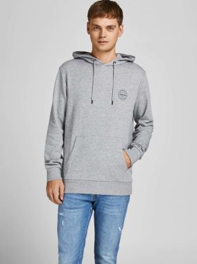 Šedá mikina s kapucňou Jack & Jones Shark