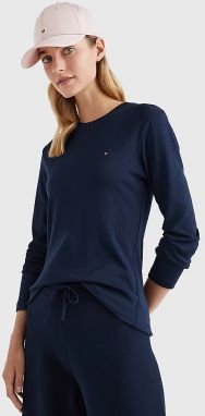 Tričká s dlhým rukávom pre ženy Tommy Hilfiger - tmavomodrá