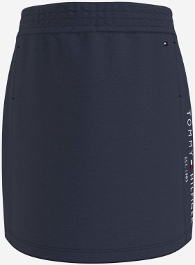 Tmavomodrá dievčenská tepláková sukňa Tommy Hilfiger