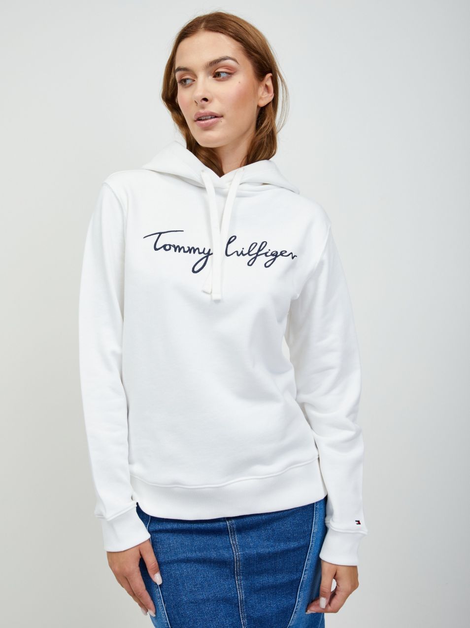 Mikiny pre ženy Tommy Hilfiger - biela