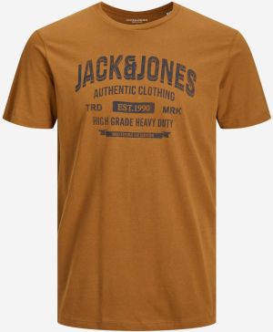 Hnedé tričko Jack & Jones Jeans