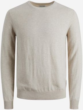 Krémový basic sveter Jack & Jones Emil