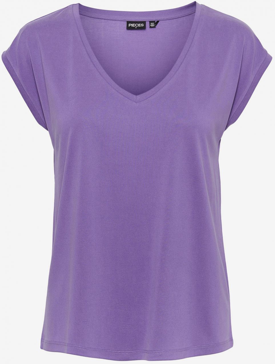 Fialové basic tričko Pieces Kamala