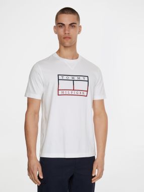 Tričká s krátkym rukávom pre mužov Tommy Hilfiger - biela