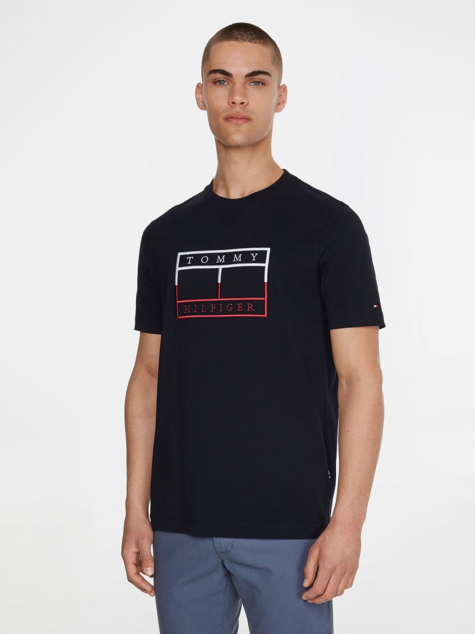 Tričká s krátkym rukávom pre mužov Tommy Hilfiger - tmavomodrá