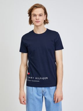 Tričká s krátkym rukávom pre mužov Tommy Hilfiger - tmavomodrá