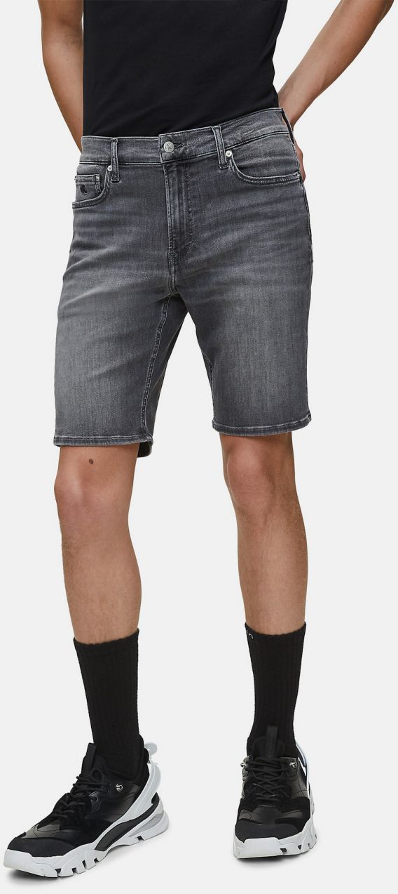 Šedé pánske rifľové kraťasy Calvin Klein