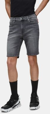 Šedé pánske rifľové kraťasy Calvin Klein