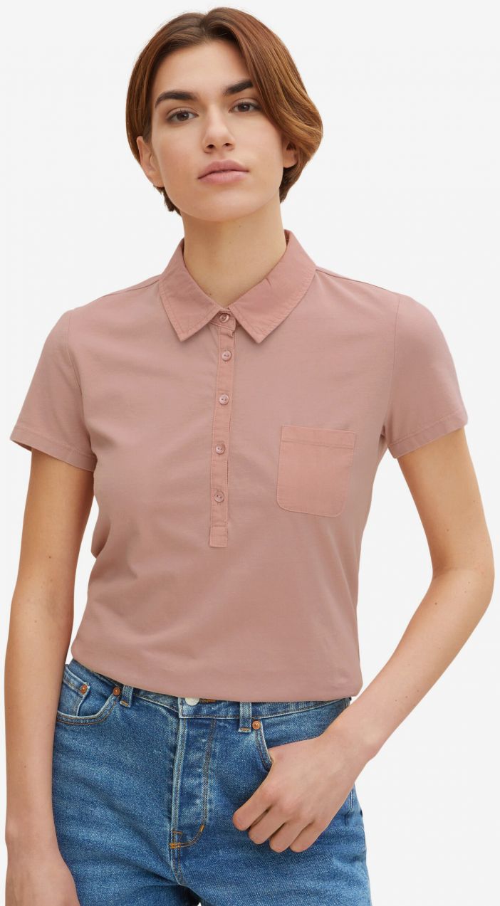 Staroružová dámska basic polokošeľa Tom Tailor