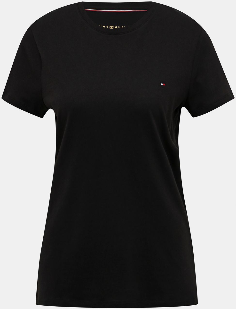 Čierne dámske basic tričko Tommy Hilfiger Heritage