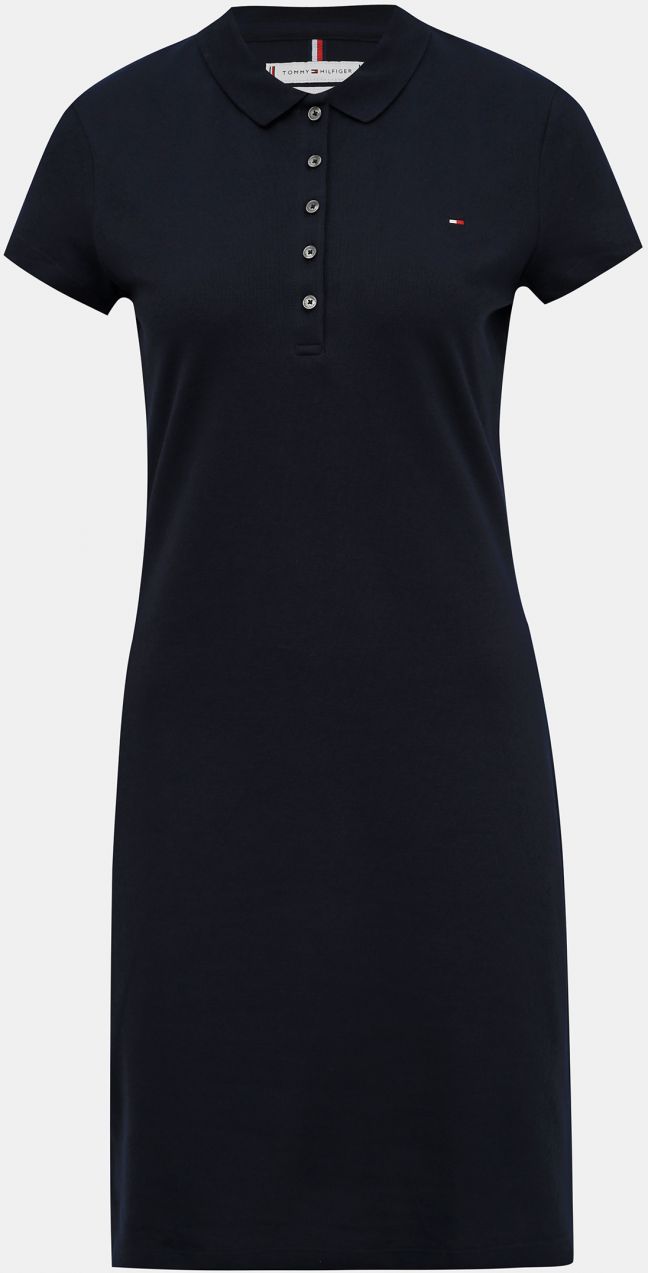 Tmavomodré basic šaty Tommy Hilfiger Heritage