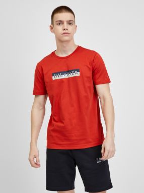 Tričká s krátkym rukávom pre mužov Tommy Hilfiger - červená