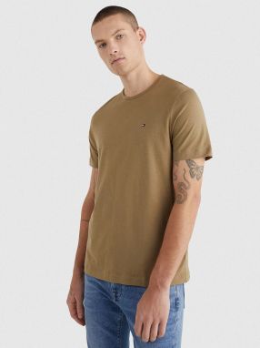 Kaki pánske tričko Tommy Hilfiger