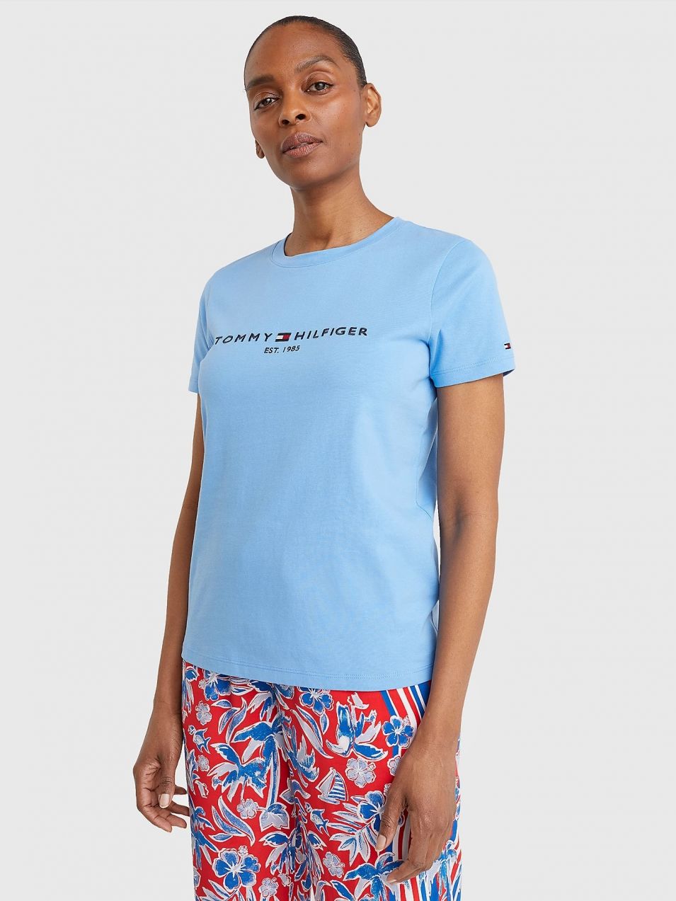 Modré dámske tričko Tommy Hilfiger
