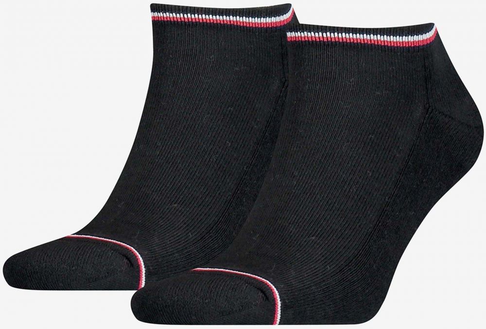Súprava dvoch párov pánskych ponožiek v čiernej farbe Tommy Hilfiger