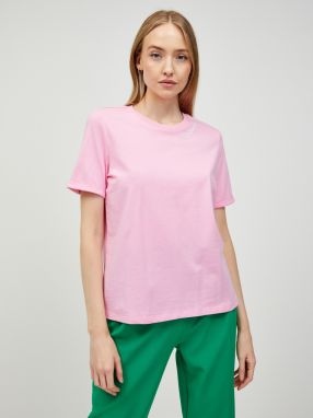 Ružové tričko s nápisom Pieces Velune