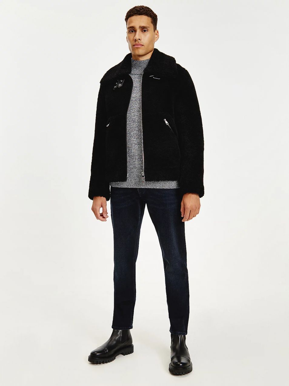 Tmavomodré pánske straight fit rifle Tommy Hilfiger Denton