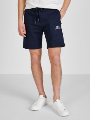 Tmavomodré pánske teplákové kraťasy Tommy Hilfiger