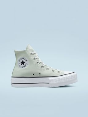 Svetlosivé dámske členkové tenisky Converse Chuck Taylor Lift