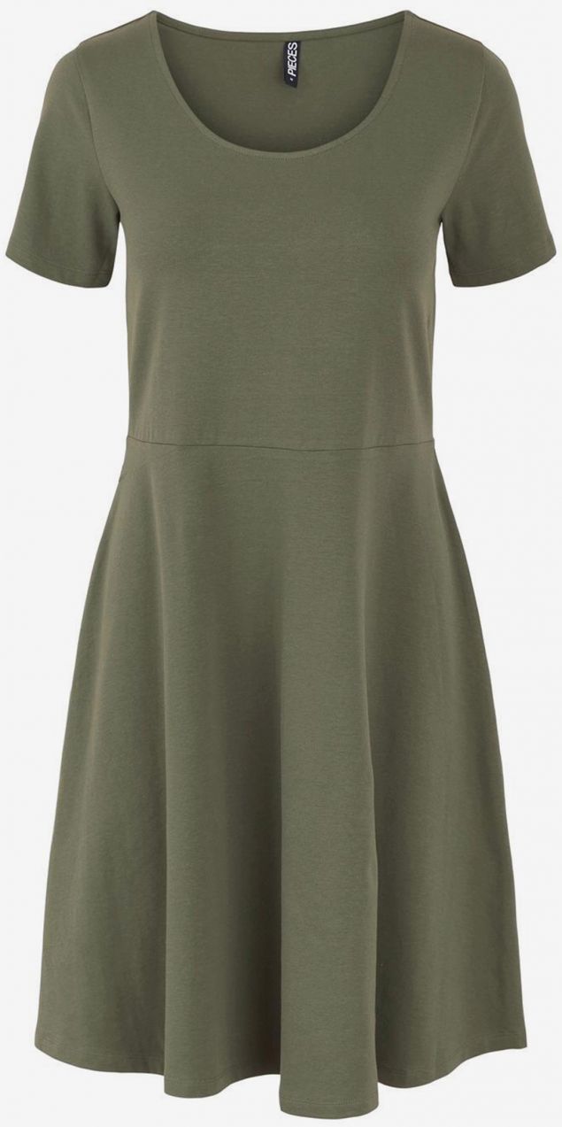 Kaki šaty Pieces Olive
