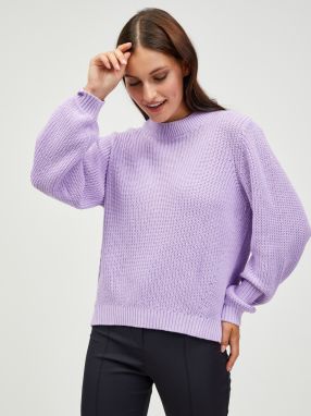 Svetlofialový sveter Pieces Olivia
