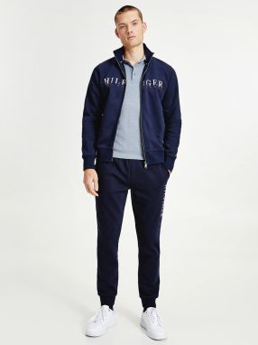 Tmavomodrá pánska mikina s nápisom Tommy Hilfiger