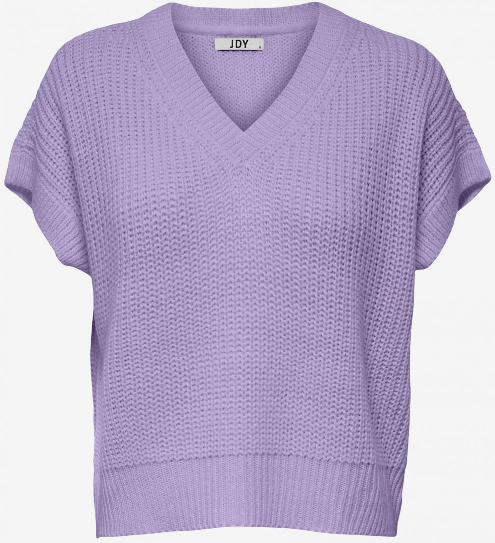 Svetlofialová rebrovaná oversize vesta Jacqueline de Yong Justy