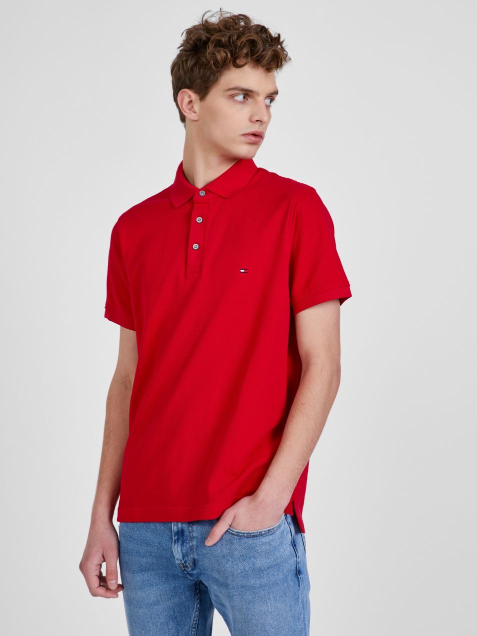 Červená pánska polokošeľa Tommy Hilfiger 1985 Polo