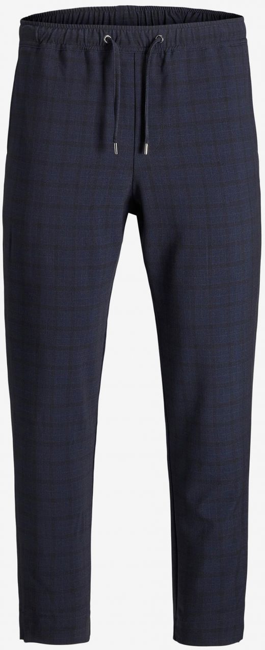 Tmavomodré kockované nohavice Jack & Jones Frankie