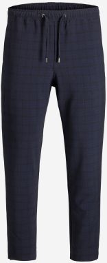 Tmavomodré kockované nohavice Jack & Jones Frankie