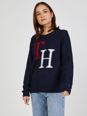 Tmavomodrý dámsky sveter Tommy Hilfiger