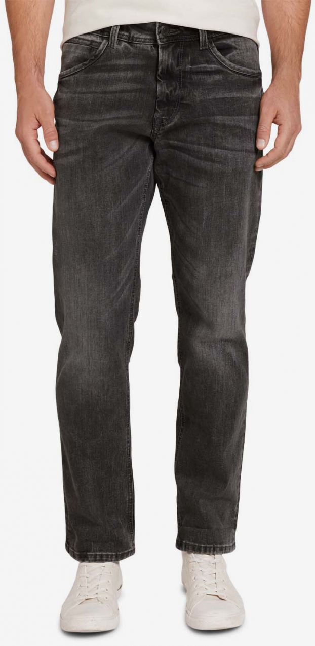 Tmavošedé pánske straight fit rifle Tom Tailor Marvin