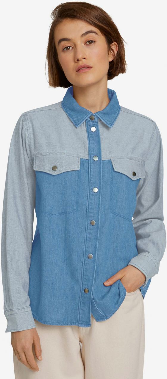 Modrá dámska rifľová košeľa Tom Tailor Denim