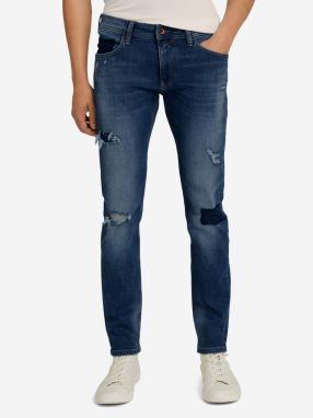 Tmavomodré pánske slim fit rifle Tom Tailor Denim Piers