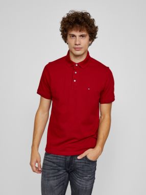 Červená pánska polokošeľa Tommy Hilfiger 1985 Slim Polo