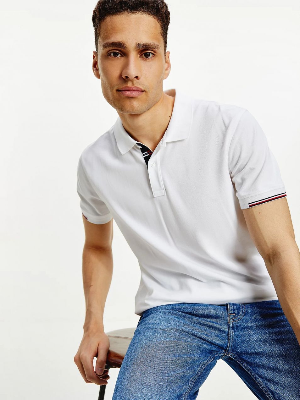 Biela pánska polokošeľa Tommy Hilfiger Placement Reg