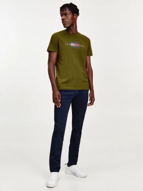 Zelené pánske tričko Tommy Hilfiger Lines Tee