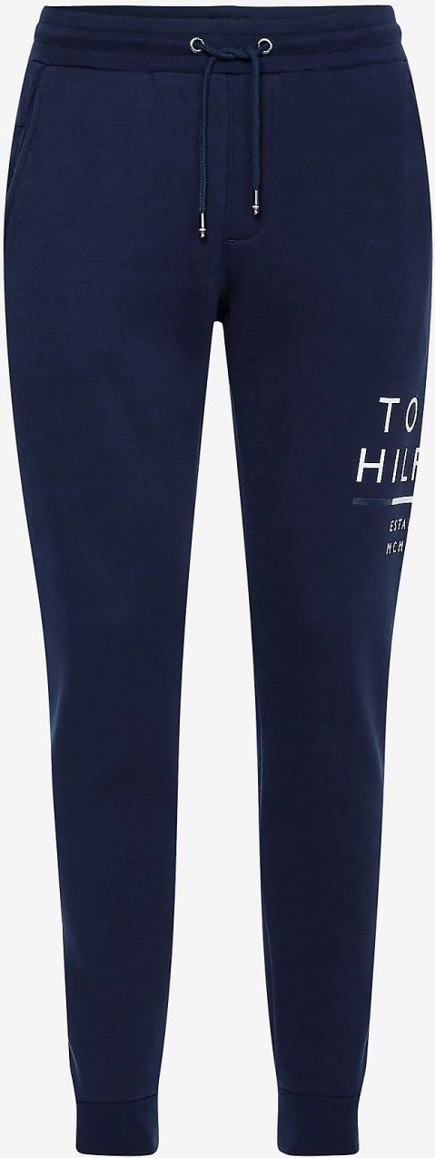 Tmavomodré pánske tepláky Tommy Hilfiger Wrap Around Graphic