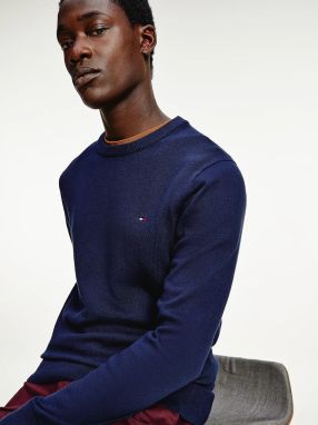 Tmavomodrý sveter Tommy Hilfiger Prima Crew Neck