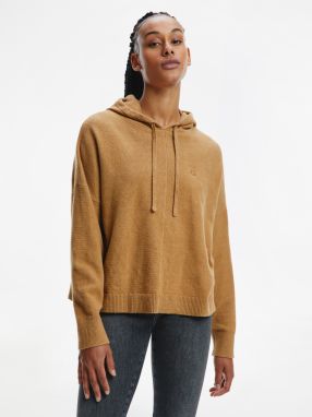 Hnedá dámska mikina s kapucou Tommy Hilfiger Flex Hoodie Sweater