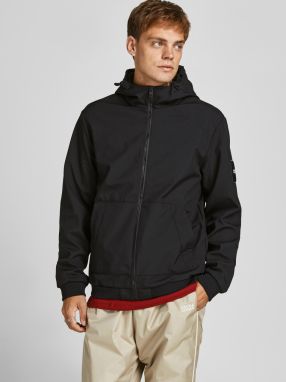 Čierna ľahká bunda s kapucou Jack & Jones Classic