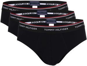 Súprava troch slipov v čiernej farbe Tommy Hilfiger