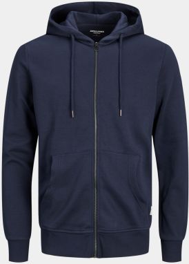 Tmavomodrá basic mikina s kapucou Jack & Jones