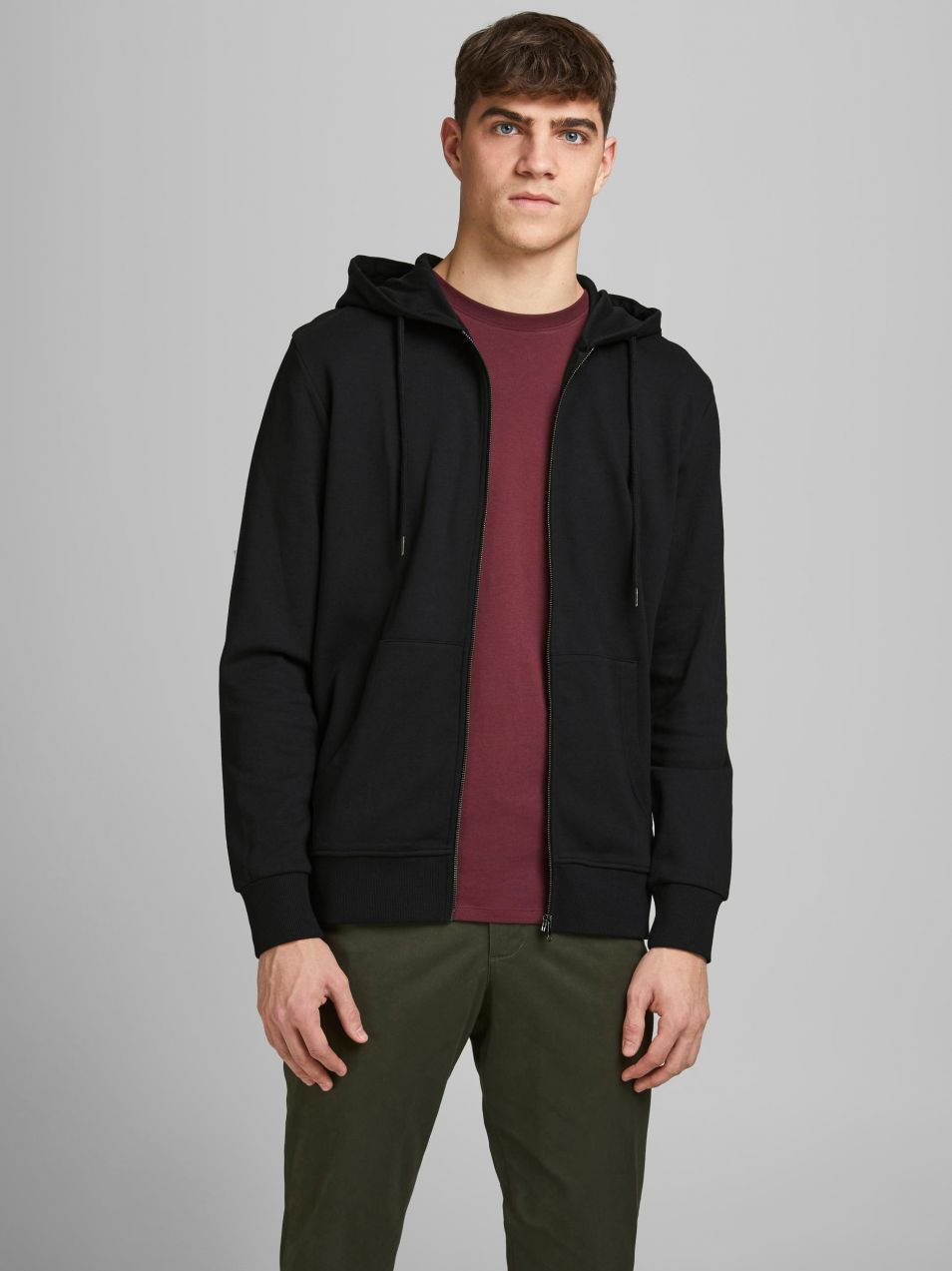 Čierna basic mikina s kapucou Jack & Jones