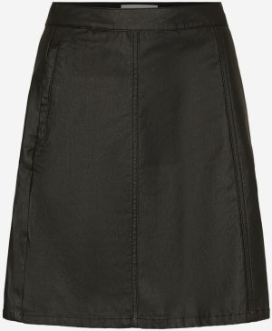 Čierna koženková sukňa Noisy May Peri