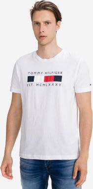 Tričká s krátkym rukávom pre mužov Tommy Hilfiger - biela