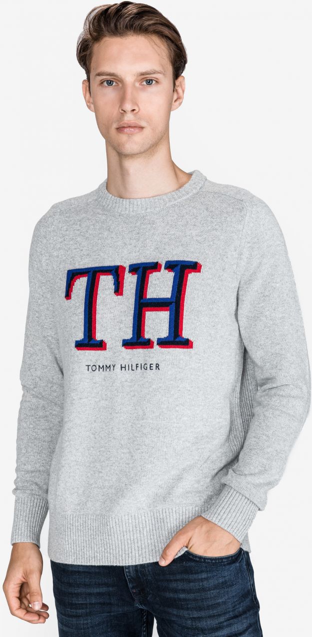 Svetre pre mužov Tommy Hilfiger - sivá